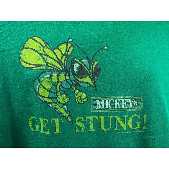 MICKEYS Malt Liquor Promo Shirt GET STUNG! 2004 XL Hybrid Brand 8 Ball 40oz - Picture 9 of 10